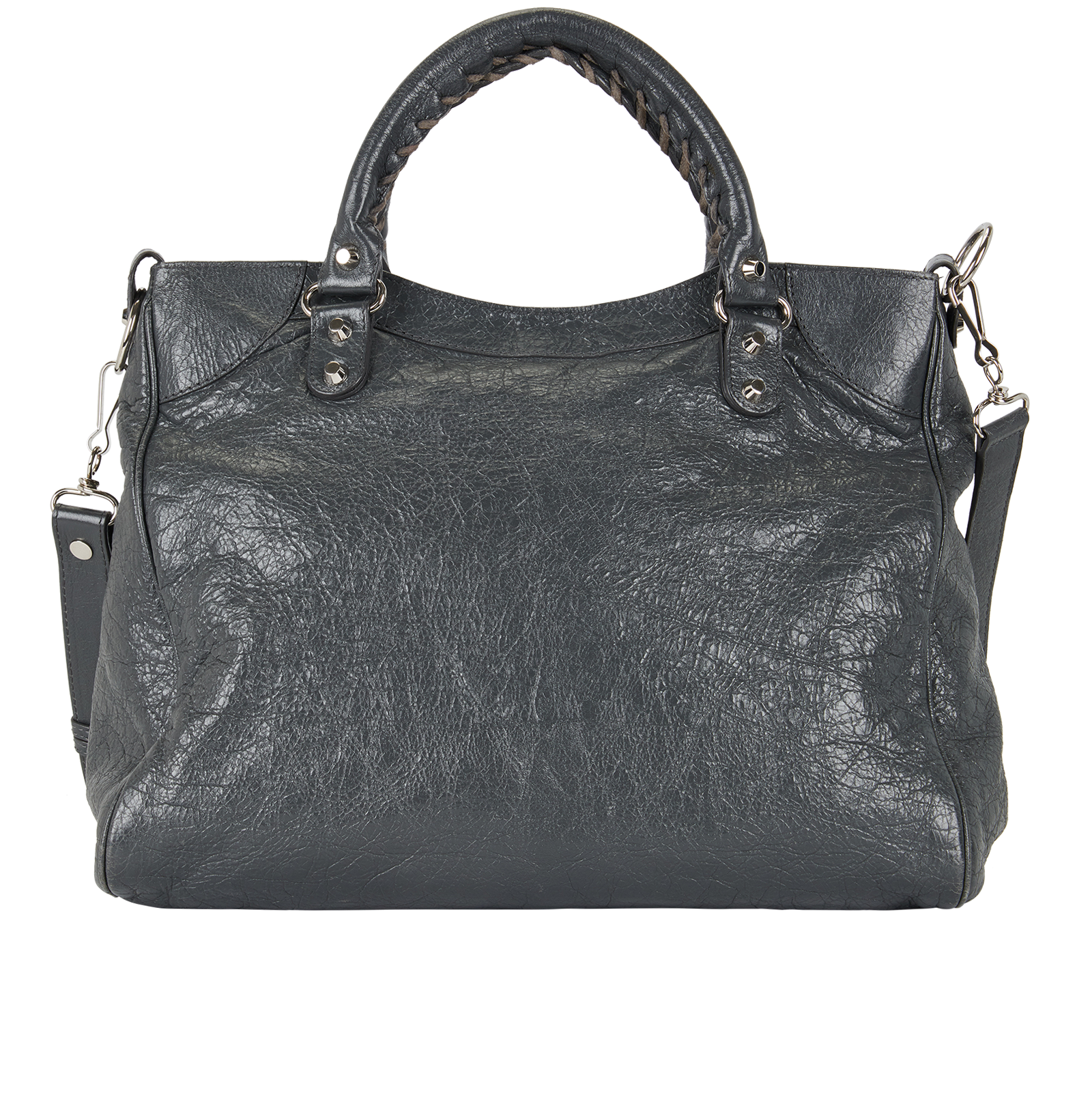 City, &pound;695, Handbags, Grey, Leather, Back view